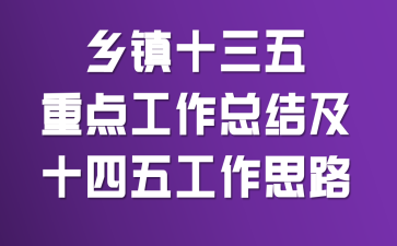鄉(xiāng)鎮(zhèn)十三五重點(diǎn)工作總結(jié)及十四五工作思路